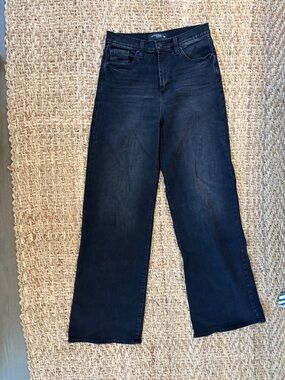 Just Black High-Rise Wide Leg Jeans in Black